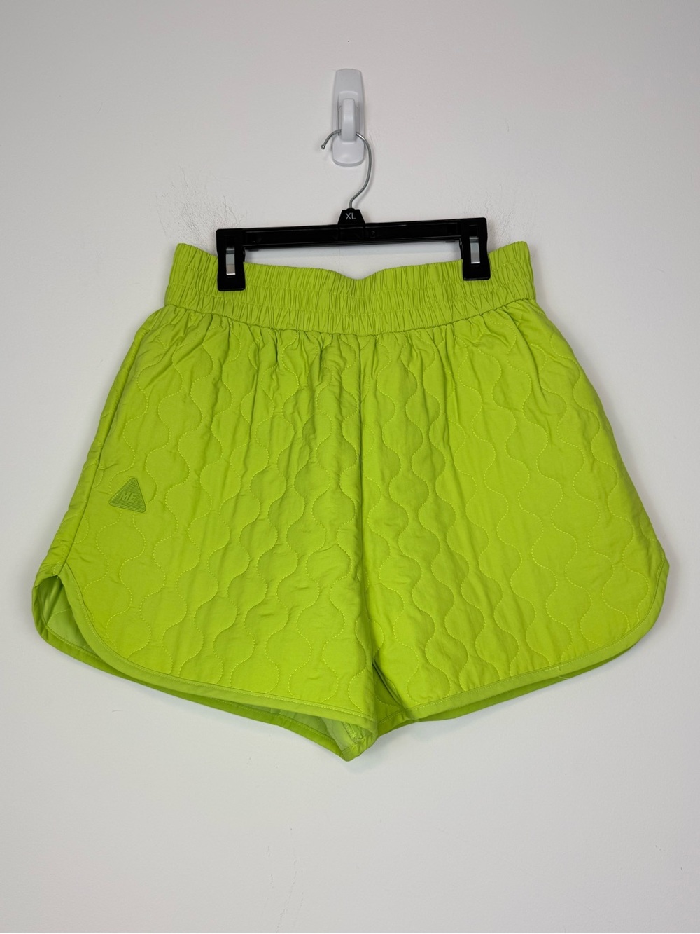 Melody Ehsani Beth Quilted Pull On Lime Green Casual Shorts. Size Medium.